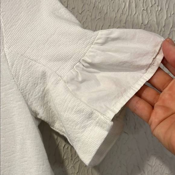 English Factory White Mixed Media Ruffle short sleeve dress size small - Picture 9 of 13